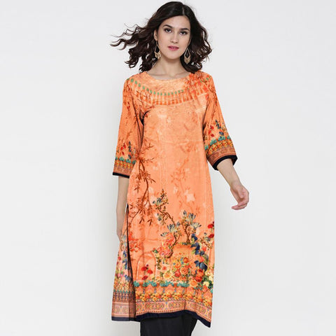 DIGITAL PRINTED EZZAHRA UNSTITCHED LAWN KURTI