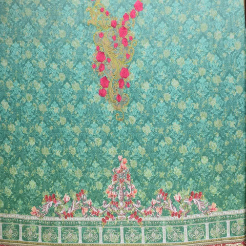 TABARKA DIGITAL PRINTED EMBROIDERED UNSTITCHED LAWN KURTI