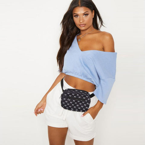 PLT WOMEN'S CROP OFF SHOULDER SWEAT SHIRT