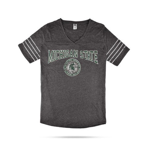 SDNL MICHIGAN STATE WOMEN'S SHORT SLEEVE V-NECK TEE SHIRT