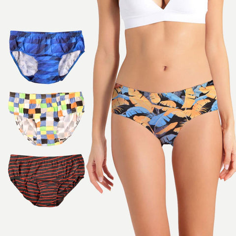 ATEAS WOMEN'S PACK OF 3 ASSORTED BIKINI PANTY