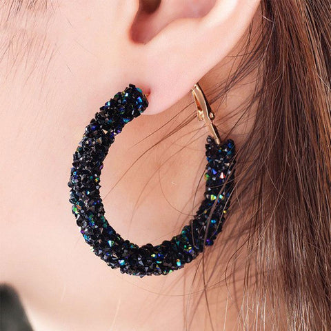 CUBIC ZIRCONIA CRYSTAL DROP EARRINGS