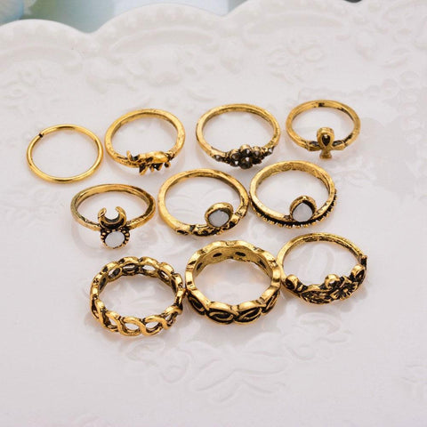 ZONAYA PACK OF 10 RINGS FOR ALL FINGERS