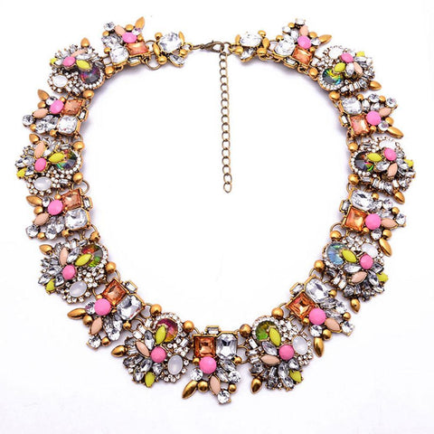 CHARMING DESIGN RHINESTONE CHOKER NECKLACE
