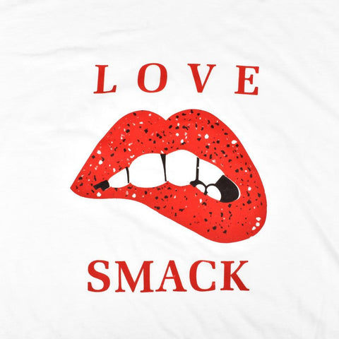 BYD LOVE SMACK V NECK TEE SHIRT