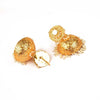 WHITE PEARLS GOLDEN COLOR HYDERABADI JHUMKA
