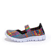 WOMEN'S ELASTIC BAND HAND WOVEN FLAT SOLE SHOES