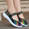 WOMEN'S ELASTIC BAND HAND WOVEN FLAT SOLE SHOES