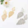NEW BOHEMIA VINTAGE HOLLOW LEAVES EXAGGERATED EARRINGS