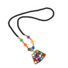 CONTAGEU LONG SWEATER CHAIN RHINESTONE PENDANT NECKLACE
