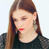 NEW BOHEMIA VINTAGE HOLLOW LEAVES EXAGGERATED EARRINGS