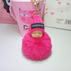 CUTE FLUFFY SLEEPING BABY CHARMING KEY CHAIN